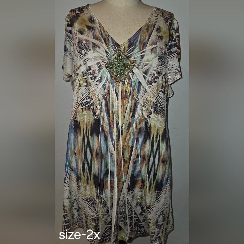 Apt. 9 Women's Artistic Multicolor Blouse